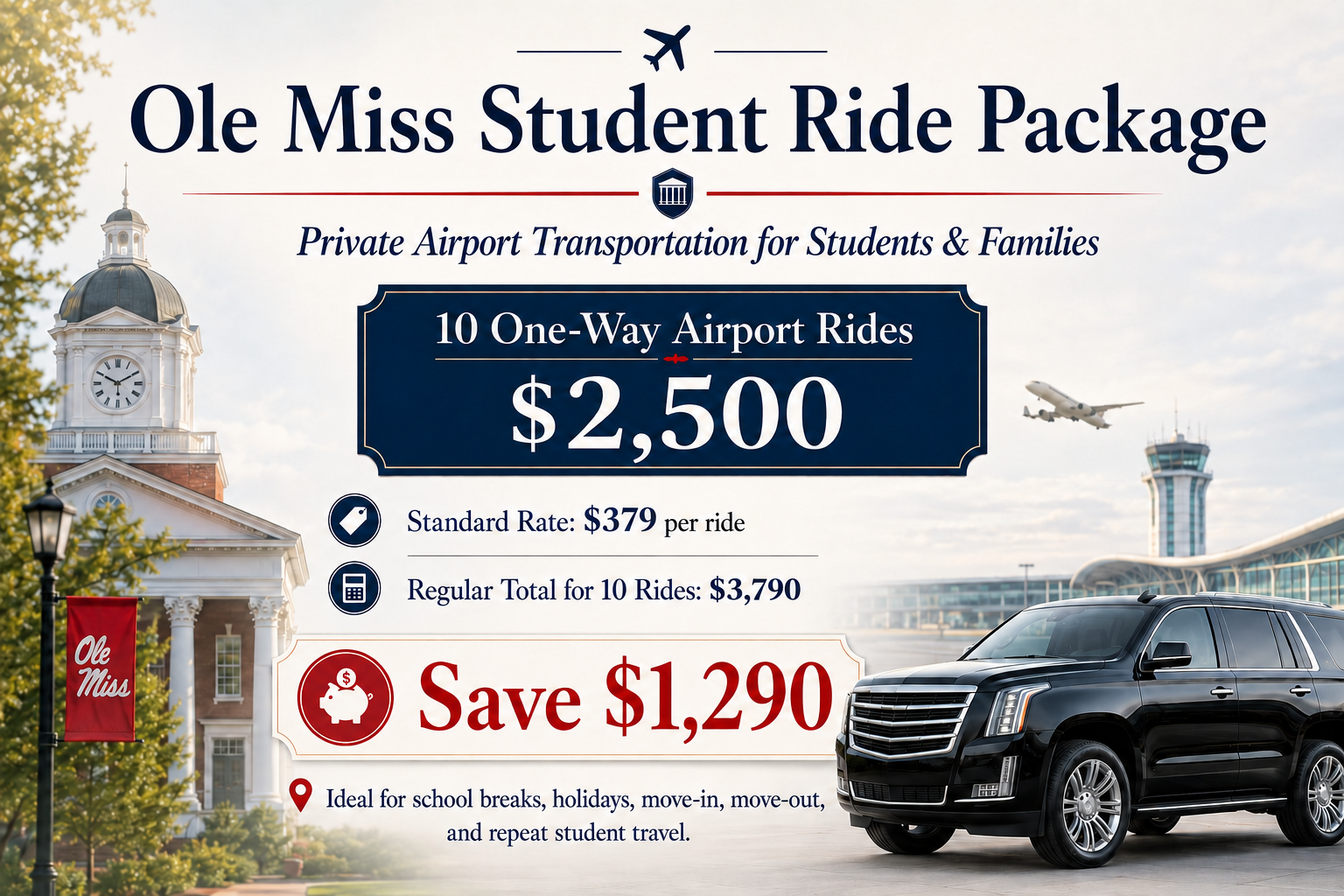 Ole Miss Student Airport Transportation