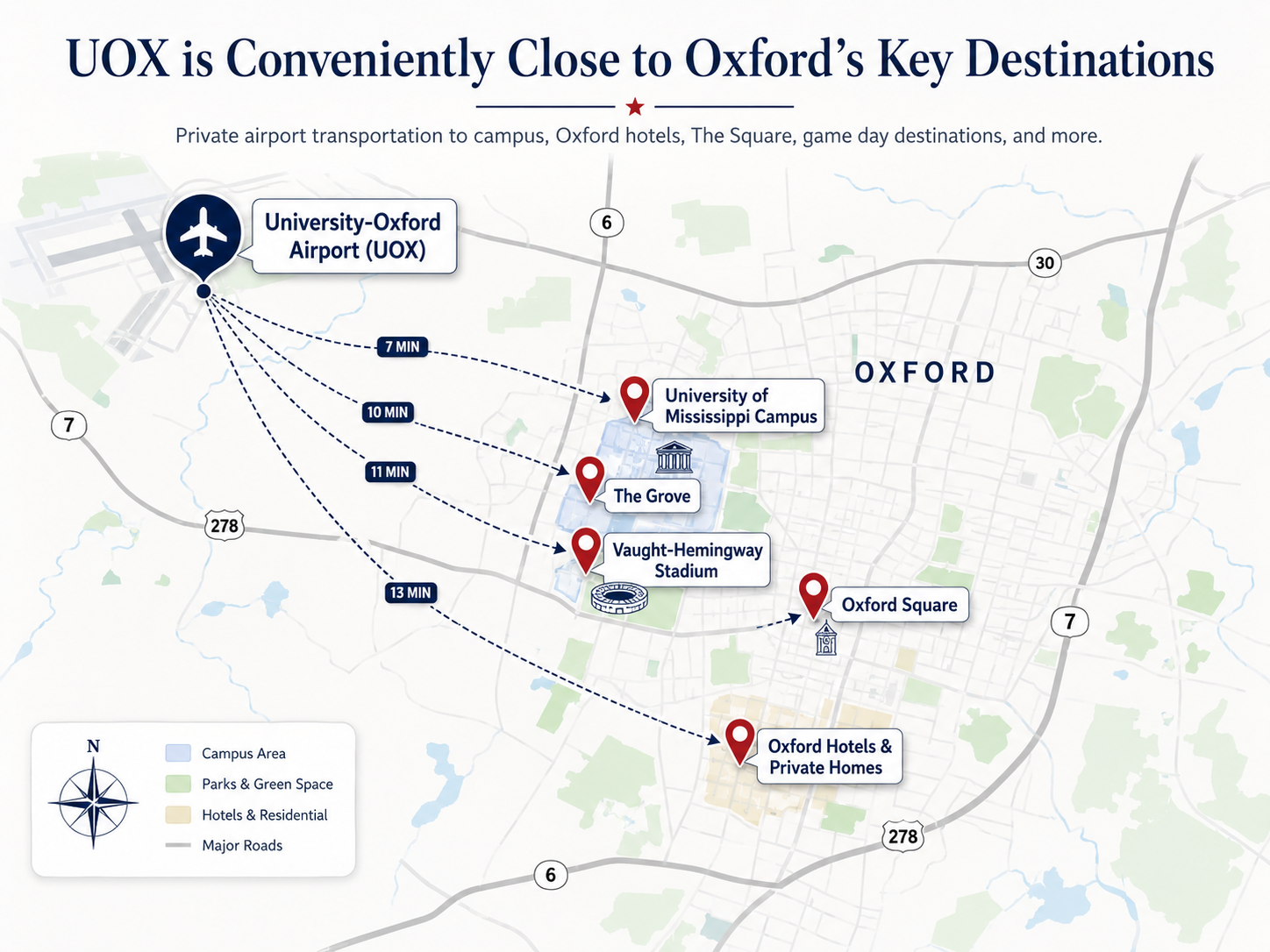 University-Oxford Airport Transportation
